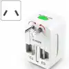 Coverzone Akım Korumalı Universal Fiş Çoklu Priz CV640 Priz Çevirici Dönüştürücü Kompakt Tasarım Amerikan Fişi, İngiliz, Türkiye 125V - 250V 13A (Beyaz)