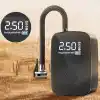 Hava Kompresörü, 150 PSI Dijital Göstergeli Oto Kompresör, Araba, Motosiklet, Bisiklet ve Top İçin, Taşınabilir Şarjlı Kullanım, Fener Işığı, 4000 Mah Batarya, 3 Farklı Başlık (PSI,KPA,BAR,KG/CM²)