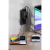 Akım Korumalı Priz, Tekli Priz, USB’li Priz ve Type-C Priz, Priz Çoklayıcı, Voltaj Korumalı Priz, 16A 3680W Duvar Tipi (SİYAH)