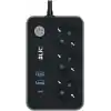 Akım Korumalı Priz, 3x Priz Soketi, 2x Usb Girişi, 1x Type-C Girişi, Tasarruflu Uzatma Kablosu, Çocuk Korumalı Adaptör (2 Metre)