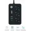 Akım Korumalı Priz, 3x Priz Soketi, 2x Usb Girişi, 1x Type-C Girişi, Tasarruflu Uzatma Kablosu, Çocuk Korumalı Adaptör (2 Metre)