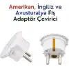 Amber LED Universal Seyahat Adaptörü - Amerikan, İngiliz Ve Avustralya Fişi Dönüştürücü - 16A 250V Kompakt Tasarım (2 Adet)
