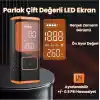 Enshall Taşınabilir Hava Kompresörü Lastik Şişirme - 150PSI Araba Lastikleri Hava Pompası Lastik Basınç Ölçerli LED Işık, 5400mAh Pil ve 12V DC Akıllı Lastik Şişirme Cihazı Araba, Motosiklet, Bisiklet