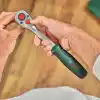 Bosch 1/2 inç cırcır, 25 parçalı set (güçlü mandal; 768 Nmye kadar yüksek tork; kilitleme düğmesi; sezgisel yön değişimi; kavisli boyun; ergonomik yumuşak sap; 24 aksesuar; çanta)