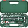 Bosch 1/2 inç cırcır, 25 parçalı set (güçlü mandal; 768 Nmye kadar yüksek tork; kilitleme düğmesi; sezgisel yön değişimi; kavisli boyun; ergonomik yumuşak sap; 24 aksesuar; çanta)