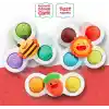 Circle Toys Vantuzlu Duyu Geliştirici Spinner Oyuncak 3’lü Set – Dönen Bebek Oyuncağı (12 Ay+)