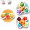 Circle Toys Vantuzlu Duyu Geliştirici Spinner Oyuncak 3’lü Set – Dönen Bebek Oyuncağı (12 Ay+)