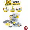 Oyuncak 30 Parça Çantalı Oyuncak Tamir Seti Çekiç Tornavida Pense Anahtar Testere Vidalama Çivi Çakma Vidalama Oyunu Çocuk Alet Seti