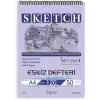 Zigana A4 Spiralli Eskiz Defteri – 50 Yaprak, 120 gr Çizim Bloknotu, Sanat Defteri
