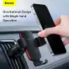 Baseus Metal Age II Gravity Araç Telefon Tutucusu, Havalandırma Izgarası için Otomatik Kilitlemeli Metal Araç Telefon Sabitleyici, Dikey ve Yatay Izgara Uyumlu, 4.7-6.7 inç Uyumlu, Siyah