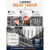 Farfan 100 Adet Gri - Bulaşık Makinesi Sepet Ucu Plastik Kapak - Pas ve Çizilme Önleyici Koruyucu - Tamir Seti