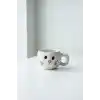 ARVALE Sevimli Kedi Tasarımlı Beyaz Seramik Kupa - Dekoratif Bardak