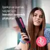 Philips Saç Düzleştirici, Keratin Seramik Plaka, ThermoProtect Teknolojisi, 2 Sıcaklık Ayarı, Tuş Kilidi, 60 Saniyede Isınma, 220°C’ye Kadar Sıcaklık Ayarı, BHS375/00
