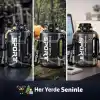 Coofbe 2Lt Su Matarası Su Şişesi Pipetli Sızdırmaz Bpa Içermez Emniyet Kilitli Suluk Sporcu Motivasyon Su Matarası