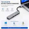 S-link SW-U333 USB Hub 4 Port Metal USB Çoklayıcı, 1x USB 3.0 + 3x USB 2.0, 5Gbps Hızlı Veri Aktarımı, Slim Alüminyum Tasarım, Tak Çalıştır USB Çoğaltıcı Hub, Laptop PC Uyumlu