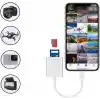 Coverzone Lightning Girişli iPhone 11 12 13 14 Uyumlu Kart Okuyucu SD Kart Adaptörü TF Kart Okuyucu Disk Adaptörü Mobil Kart Okuyucu Hızlı Aksesuarları Bağlayın - (S101 - Lightning)