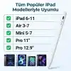 Infomax iPad Kalem, Apple Pencil Alternatifi, USB-C Hızlı Şarj, Palm Rejection, iPad Pencil, iPad 6-11 / Air 3-7 / Mini 5-7 / Pro Uyumlu, 4 Yedek Uç ve 6 Uç Koruyucu Dahil