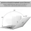Klasse MacBook Air 13.6 inç M5/M4/M3/M2 2026-2025-2024-2023-2022 Çip ile Uyumlu Dayanıklı Koruyucu Kılıf, Ultra İnce Kabuk Koruma Sert Kapak A3449 A3240 A3113 A2681 (Şeffaf)