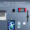 Jouis Çoklu Şarj İstasyonu GaN 150W - 6 Portlu Masaüstü Hızlı Şarj Cihazı (4x Type-C 100W/20W, 2x USB-A 18W) MacBook, Laptop, iPhone 15/14, iPad ve Android Uyumlu Akıllı Şarj Adaptörü