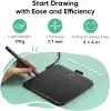 XPPen Deco 640 Grafik Çizim Tableti, 16384 Basınç Seviyesi, Pilsiz Kalem, 6x4 İnç, Windows Mac Android Uyumlu