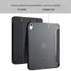 Klasse Apple iPad 10.9 inç 2022 10. Nesil Uyumlu Smart Kılıf, Apple Pencil Kalemlikli, Trifold, Esnek, Mat, Darbeye Tam Dayanıklı Tablet Kılıfı (Siyah)