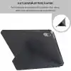 Klasse Apple iPad 10.9 inç 2022 10. Nesil Uyumlu Smart Kılıf, Apple Pencil Kalemlikli, Trifold, Esnek, Mat, Darbeye Tam Dayanıklı Tablet Kılıfı (Siyah)