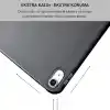 Klasse Apple iPad 10.9 inç 2022 10. Nesil Uyumlu Smart Kılıf, Apple Pencil Kalemlikli, Trifold, Esnek, Mat, Darbeye Tam Dayanıklı Tablet Kılıfı (Siyah)
