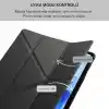 Klasse Apple iPad 10.9 inç 2022 10. Nesil Uyumlu Smart Kılıf, Apple Pencil Kalemlikli, Trifold, Esnek, Mat, Darbeye Tam Dayanıklı Tablet Kılıfı (Siyah)