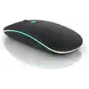 Infomax Kablosuz Mouse, Çift Modlu (Bluetooth 5.0 + 2.4Ghz USB) Şarj Edilebilir RGB Işıklı Sessiz Mouse, PC, Laptop, Macbook, Tablet, iPad, Telefon Uyumlu (BGMS, Siyah)