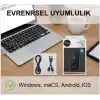 Infomax Kablosuz Mouse, Çift Modlu (Bluetooth 5.0 + 2.4Ghz USB) Şarj Edilebilir RGB Işıklı Sessiz Mouse, PC, Laptop, Macbook, Tablet, iPad, Telefon Uyumlu (BGMS, Siyah)