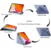Coverzone iPad Air 11 M4 için Kılıf A2902 11 inç (2026) Kalem Koyma Bölmeli, Stand Olan, Uyku Modlu Silikon Arka Yüzey Suni Deri, Ergonomik Yapılı, Attractive Smart Cover Siyah