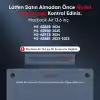 Minesk MacBook Air 13,6 ile Uyumlu M5 (A3449) M4 (A3240) M3 (A3113) M2 (A2681) Polikarbonat Sert Koruyucu Çizilme ve Darbe Önleyici Kılıf (Mat-Uzay Gri, 13.6 inç 2022-2023-2024-2025-2026)