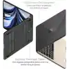 Minesk MacBook Air 15,3 ile Uyumlu M5 (A3448) M4 (A3241) M3 (A3114) M2 (A2941) Polikarbonat Sert Koruyucu Çizilme ve Darbe Önleyici Kılıf (Siyah Şeffaf, 15 inç 2023-2026)