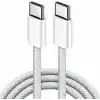 USB-C to USB-C Hızlı Şarj Kablosu Type-C 60W PD, 1m Örgülü Şarj Kablosu; iPhone 15 16 17 Pro Max, Samsung S24 S23 Ultra, iPad Pro ve USB-C Cihazlarla Uyumlu - Bydiz