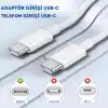 USB-C to USB-C Hızlı Şarj Kablosu Type-C 60W PD, 1m Örgülü Şarj Kablosu; iPhone 15 16 17 Pro Max, Samsung S24 S23 Ultra, iPad Pro ve USB-C Cihazlarla Uyumlu - Bydiz