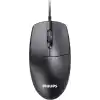 Philips SPK7247 USB Kablolu Optik Mouse - 1.8 Metre Ekstra Uzun Kablo, 1200 DPI Hassasiyet, Ergonomik Ofis ve Ev Tasarımı, Tak-Çalıştır, Siyah