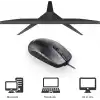 Philips SPK7247 USB Kablolu Optik Mouse - 1.8 Metre Ekstra Uzun Kablo, 1200 DPI Hassasiyet, Ergonomik Ofis ve Ev Tasarımı, Tak-Çalıştır, Siyah