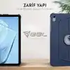 Apple iPad Yatay ve Dikey Standlı 360 Derece Döner Tablet Kılıfı (iPad 10.Nesil 10.9/iPad A16 Lacivert)