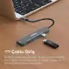 Minesk Macbook ile Uyumlu USB-C Hub Çoklayıcı HDMI/SD Card/Micro SD/USB 2.0/USB 3.0/USB-C/PD 100watt / bağlantı Port USB Çoklayıcı Adaptör (7-in -1 Multi Hub HDMI)