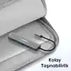 Minesk Macbook ile Uyumlu USB-C Hub Çoklayıcı HDMI/SD Card/Micro SD/USB 2.0/USB 3.0/USB-C/PD 100watt / bağlantı Port USB Çoklayıcı Adaptör (7-in -1 Multi Hub HDMI)