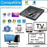 Coverzone 5in1 Harici USB 3.0 ve Type-C DVD-ROM DVD-RW Optik Sürücü, USB ve Type C Kablolu, PC, Tablet, DVD Player, Çizgili Metal Tasarım Ultra Slim CD ROM Okuyucu CV250