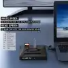 Coverzone 5in1 Harici USB 3.0 ve Type-C DVD-ROM DVD-RW Optik Sürücü, USB ve Type C Kablolu, PC, Tablet, DVD Player, Çizgili Metal Tasarım Ultra Slim CD ROM Okuyucu CV250
