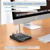 Coverzone 5in1 Harici USB 3.0 ve Type-C DVD-ROM DVD-RW Optik Sürücü, USB ve Type C Kablolu, PC, Tablet, DVD Player, Çizgili Metal Tasarım Ultra Slim CD ROM Okuyucu CV250