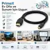 PrimeX PX-1121 Micro HDMI to HDMI Kablo, 1.5 Metre 1080P Full HD Hdmi Görüntü ve Ses Aktarım Kablosu, Micro Hdmi Type-D Kamera Tablet Mini Laptop Raspberry Pi TV Monitör Projeksiyon Bağlantı Kablosu