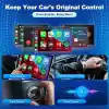 Carlinkit Kablosuz CarPlay ve Android Otomatik Adaptör - Mini Ultra 3 iPhone ve Android 11+, USB-A/Tip-C Tak ve Çalıştır, Hızlı Bağlantı, Çevrimiçi Yükseltme için Kablosuz Donglea OEM Kablolu