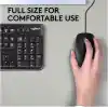 Logitech B110 kablolu USB fare, sessiz tuşlar, tam boyutlu konforlu tasarım, iki elle kullanılabilir PC/Mac/Laptop - Gri