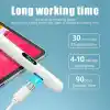 Coverzone Universal Dokunmatik Stylus Kalem LED Göstergeli Manyetik Gövdeli Type-C Şarjlı Hassas Uçlu Çizim ve Not Alma Kalemi Tüm Touchscreen Cihazlarla iPad ile Uyumlu | ZR61 (Açık Pembe)
