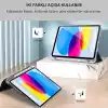 Klasse Apple iPad Air 5 / Air 4 10.9 inç Uyumlu Smart Kılıf, Apple Pencil Kalemlikli, Trifold, Esnek, Mat, Darbeye Tam Dayanıklı Tablet Kılıfı (Siyah)