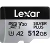 Lexar 512GB Silver Plus 205mb 4K V30 UHSI Micro SD Hafıza Kartı