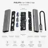 PHILIPS 4-in-1 USB-C Hub | 3x USB 3.0 5Gbps, 1x USB-C 5Gbps, Hızlı Veri Transferi, Kompakt ve Dayanıklı, Alüminyum Alaşım, Windows macOS Linux ve Android ile Uyumlu, SWR5041/00